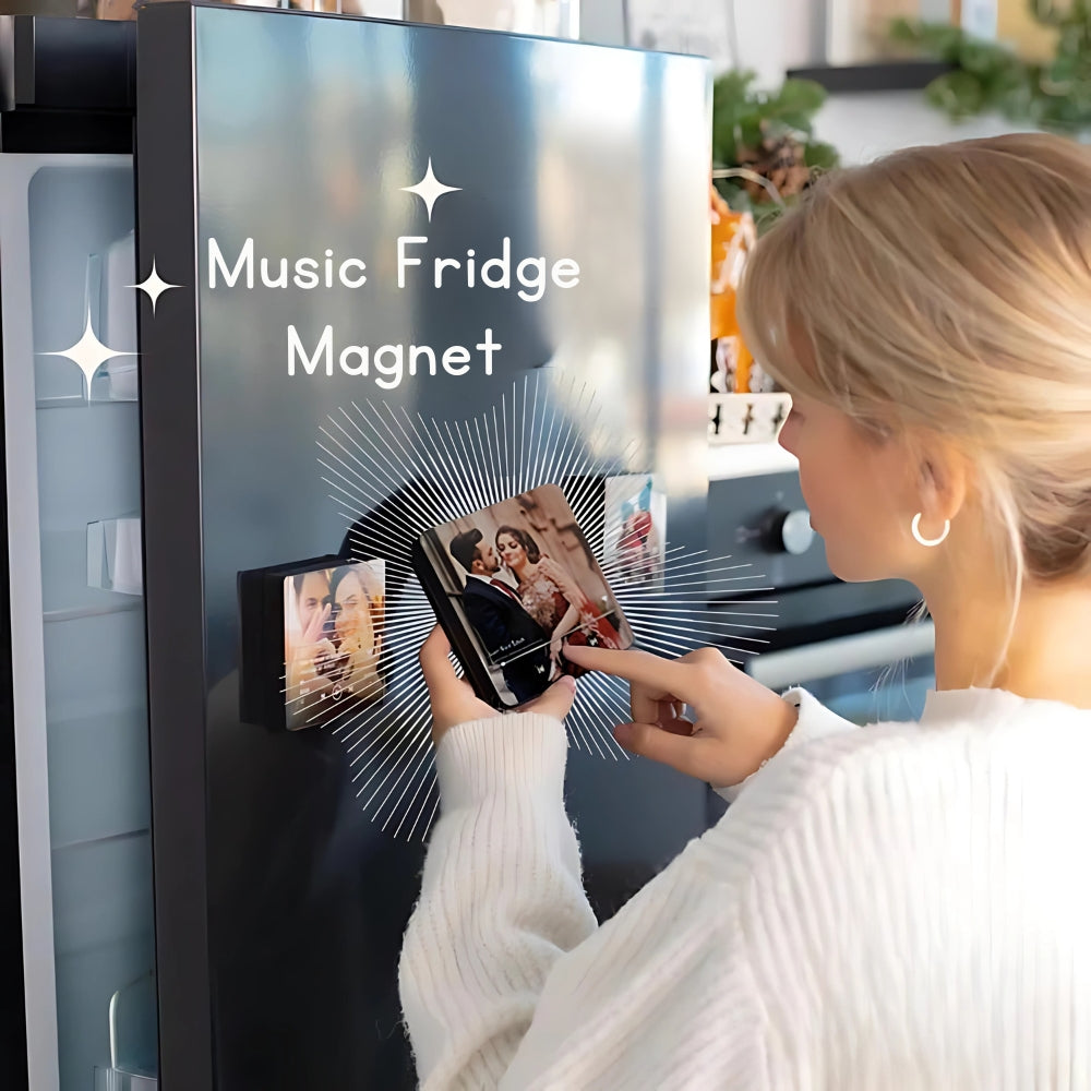 Personalized Fridge Music Magnet, plays custom song
