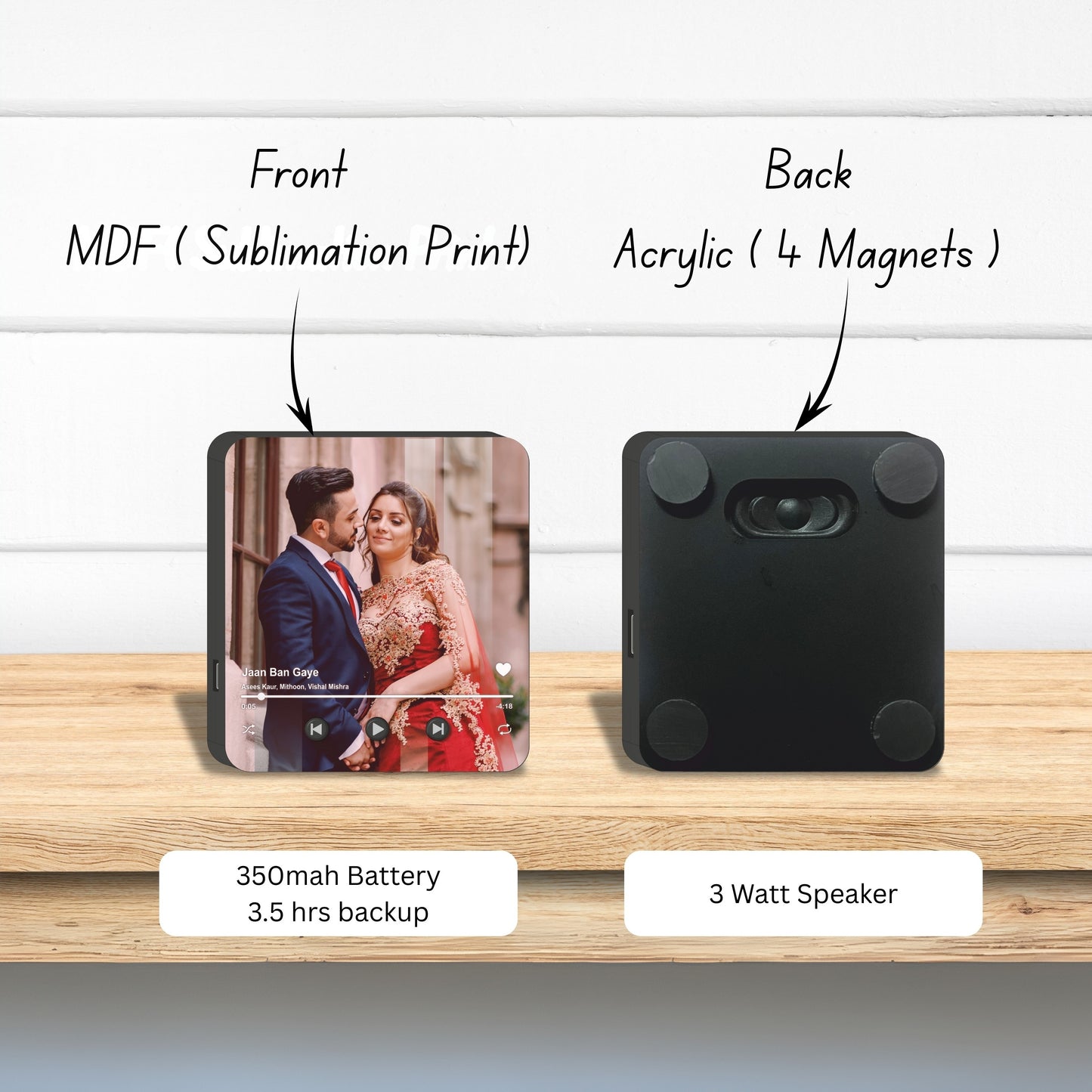 Personalized Fridge Music Magnet, plays custom song
