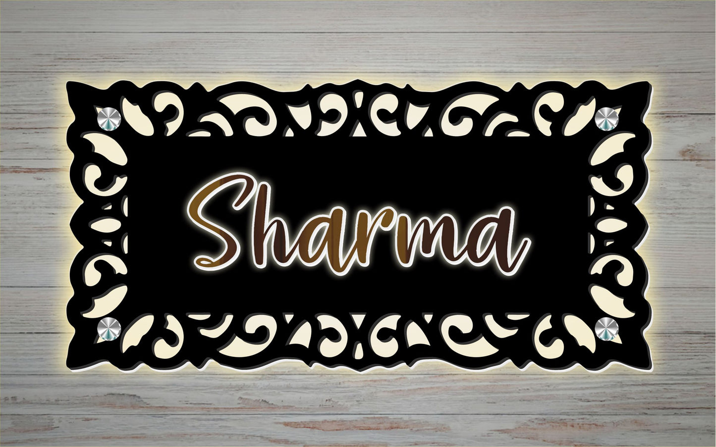Sharma -  LED Light Name Plate