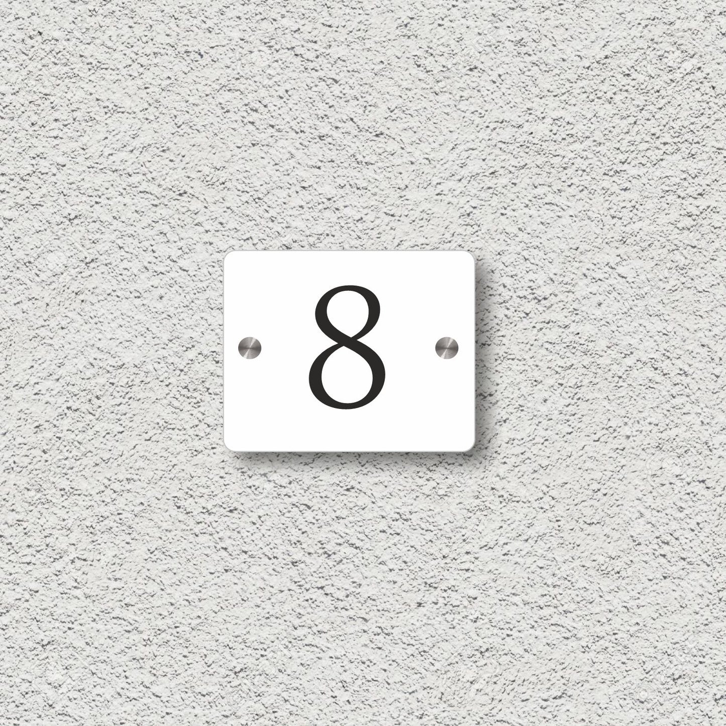 Home Name Sign / Number (Glossy White Acrylic)