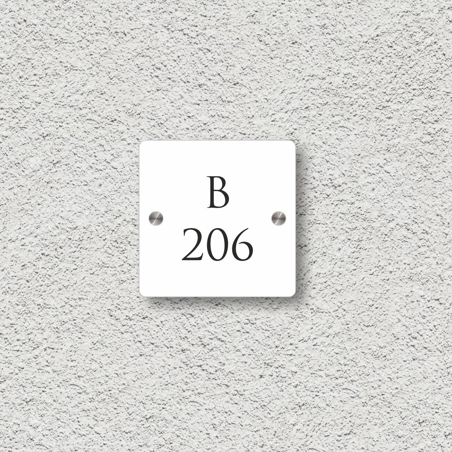 Home Name Sign / Number (Glossy White Acrylic)