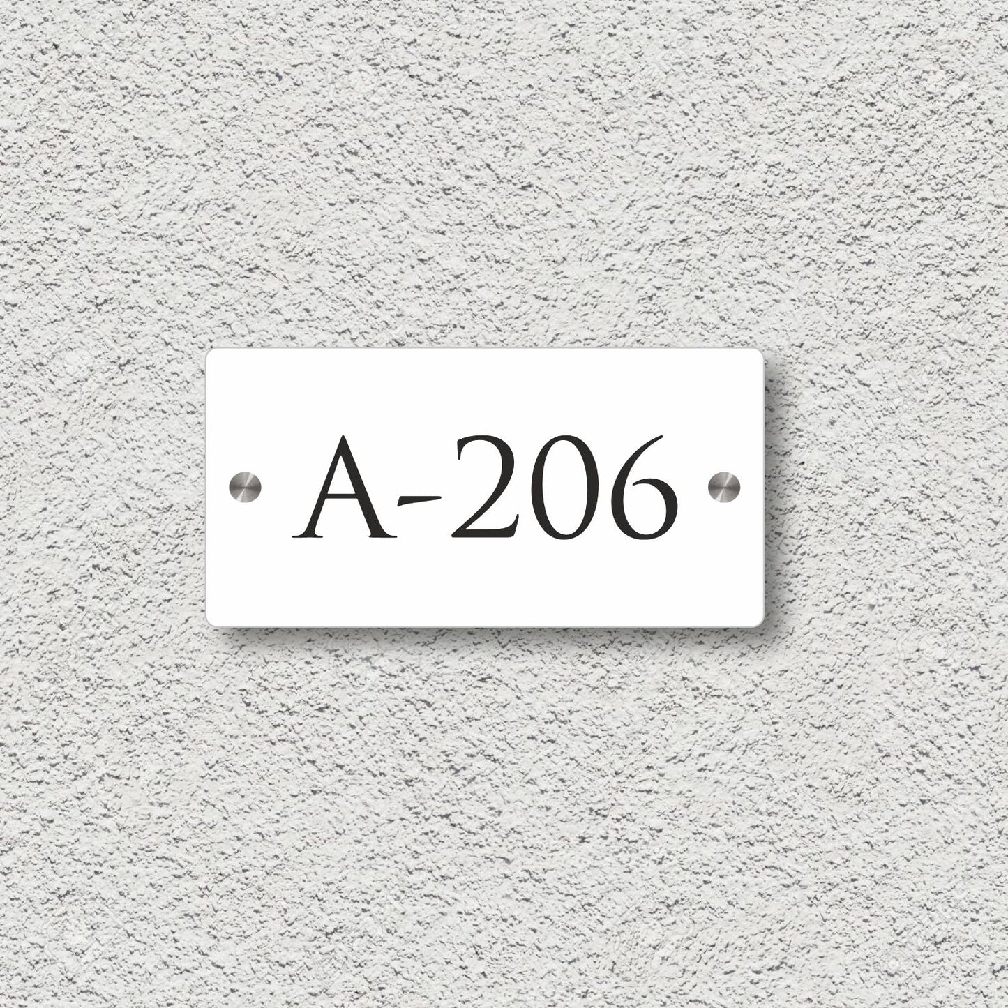 Home Name Sign / Number (Glossy White Acrylic)
