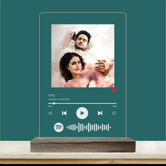 SPOTIFY PHOTO PLAQUE WITH LED STAND 5.5" X 8" INCH