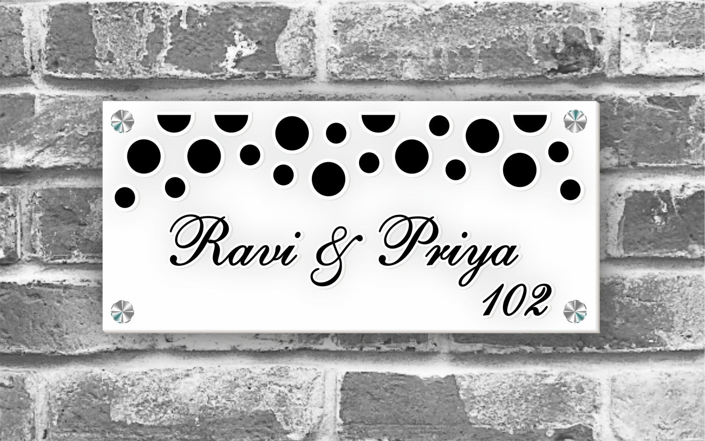 Ravi & Priya -  LED Light Name Plate