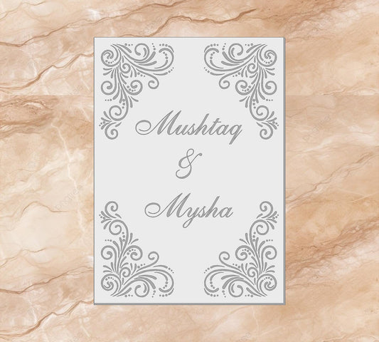 Mushtaq & Mysha Led Acrylic Name Plate