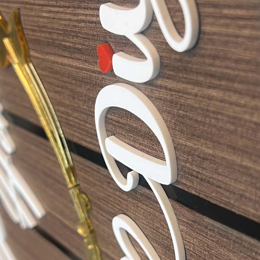 Patel Home Wooden Texture Acrylic Name Plate